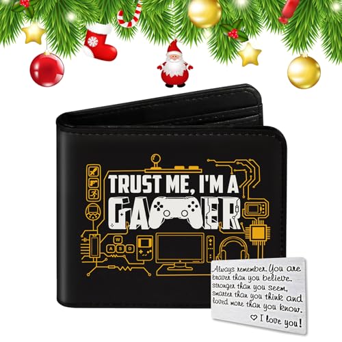 Roacap Teen Boys Wallet, Cool Game Wallets for Kids 9-12/8-10/8-12 with Wallet Card, Funny Leather Bifold Rfid Blocking Wallet, Purse Coin Pocket Id Window for Son Men Boy Male Youth Guys Gifts