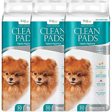 Tapete Higiênico Clean Pads 03 Pacotes C/ 30 Unidades