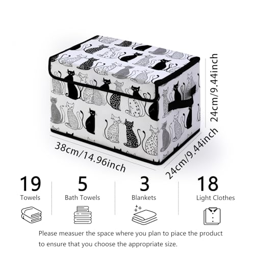 Image of Stackable Storage Bins with Lids,Closet Organizers Fabric Box for Home and Office,Blanket Clothes Organizers,Under Bed Storage Containers 3 Pack