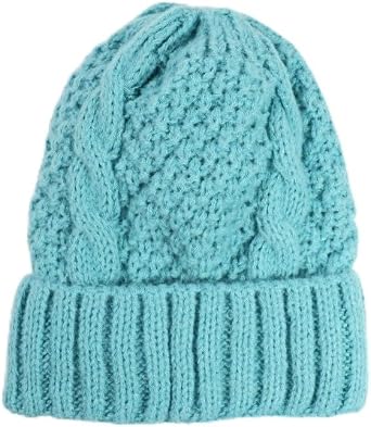 Cable-Knit Beanie for Women Polyester Warm Beanies Womens Winter Hats for Men Perfect for Outdoor Activities