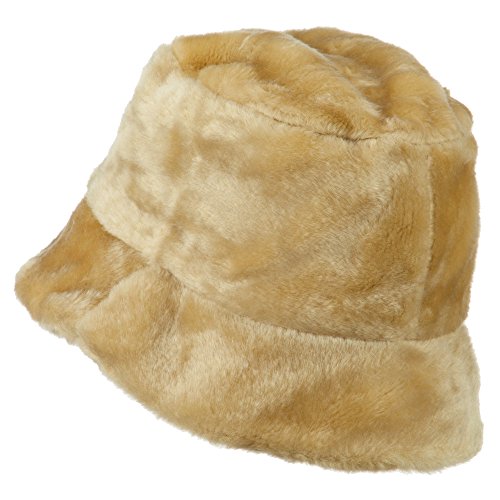 Jeanne Simmons Faux Fur Large Brim Bucket Hat - Beige Osfm #TOP1