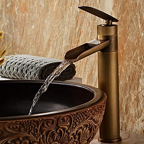 Robinet cascade blanc design pour vasque haute de salle de bain - 4