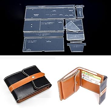 NW Short Wallet Acrylic Template Wallet Leather Pattern Acrylic Leather Pattern Leather Templates for Bags
