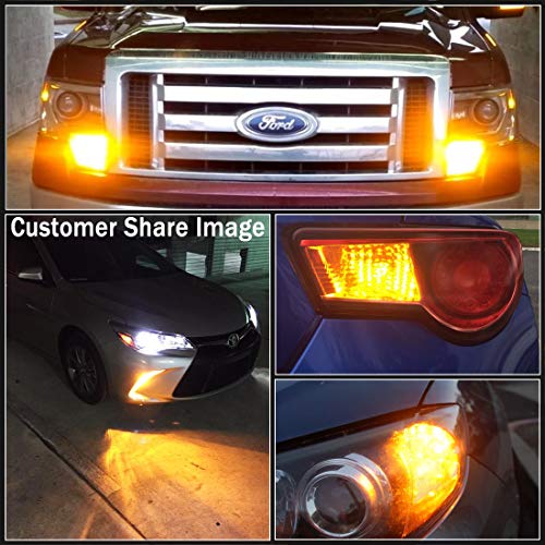 Brishine 4-Pack Super Bright 1157 2057 2357 7528 1157A Led Bulbs Amber Yellow 9-30V Non-Polarity 24-Smd Led Chipsets With Projector For Turn Signal Lights, Side Marker Lights #TOP6