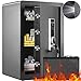 Produktbild VEVOR Safe Tresor 2,2 Kubikfuß, Möbeltresor mit Feuerfester Geldtasche, Passwort & Schlüssel & Fingerabdruck Herausnehmbares Regal, Innenschrank, Wandtresor für Bargeld, Schmuck, Dokumente, Wertsache