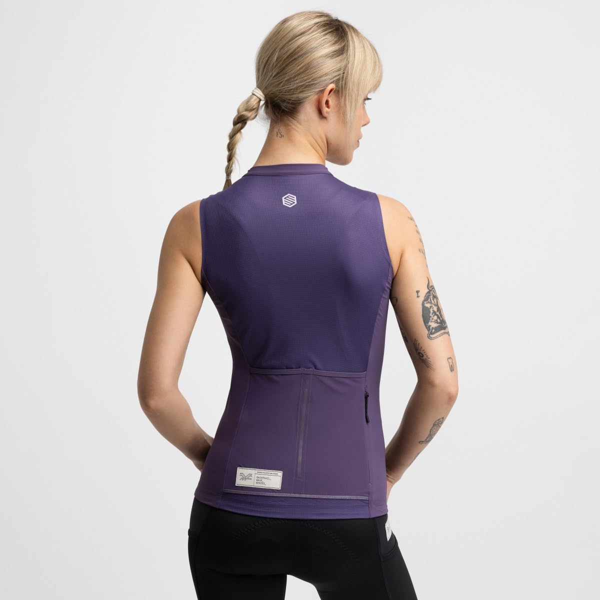 SIROKO Maillot de Gravel sin Mangas Ciclismo GM4 Strata Aubergine Morado