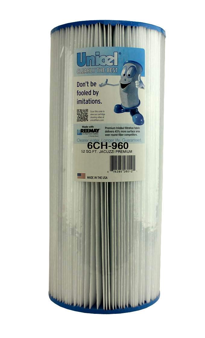 Unicel 6CH-960 52 Square Foot Media Replacement Hot Tub Spa Filter Cartridge with 113 Pleats (6 Pack)