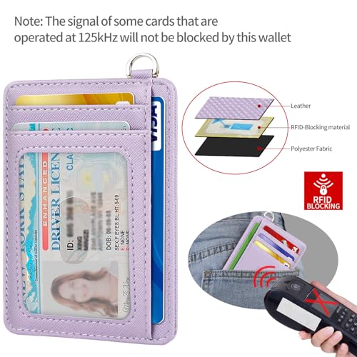 Image of Slim Minimalist Front Pocket Wallet, RFID Blocking Credit Card Holder Wallet with Detachable D-Shackle for Men Women