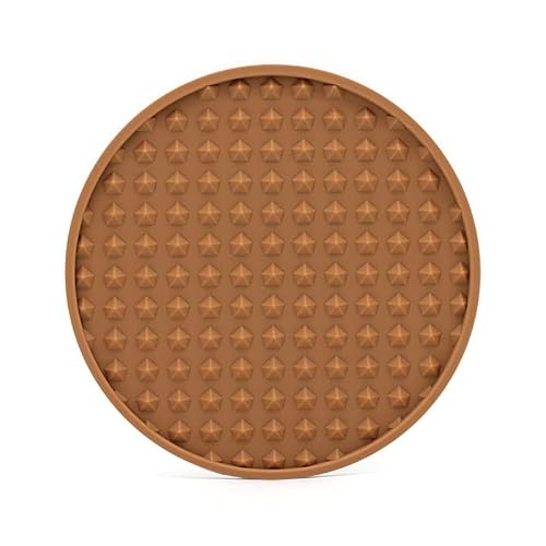 HFANGANGE Silicone coaster round silicone heat insulation pad silicone anti-scald tea coaster 6pcs, Tawny