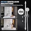 HOMELODY Duschstange mit Handbrause, Edelstahl Brausestange 90 cm, Chrom - 3