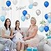 Hiquaty Blue and Silver Balloons,50pcs Light Blue Balloons,12 Inch Blue and White Balloons for Birthday Baby Shower Wedding Party Decorations