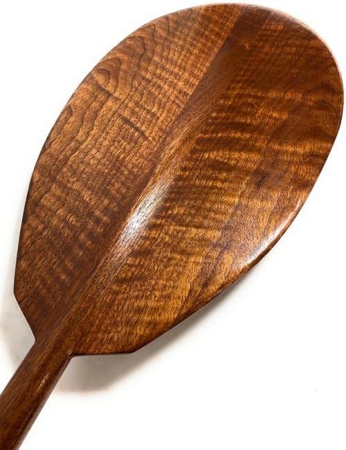 Tikimaster Premium Black Walnut Tiger Curls Outrigger Paddle 60 in Straight Shaft | #koa7019