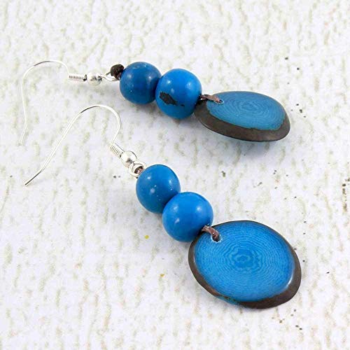 image for Artisans in the Andes Blue Multi Strand Bib Necklace and Earring Set, 