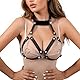 WENTPOL Punk Leder Geschirre Harness BDSM Damen sexy Brust Fesselgurt Harness Body Brustgurte Cupless Lingerie Fesseln Sexspielzeug Sexy Dessous Bondage Cosplay Club Kleidung Erotik Korsett Bikini
