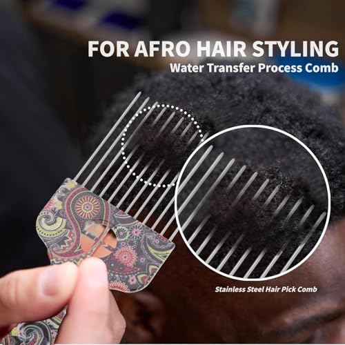Peine Afro Pick de Acero Inoxidable para Peinar miniatura 3