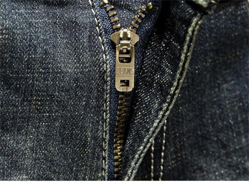 Mens Spring Denim Slim Fit Retro Stretch Trousers Streetwear Moto Biker Jeans3