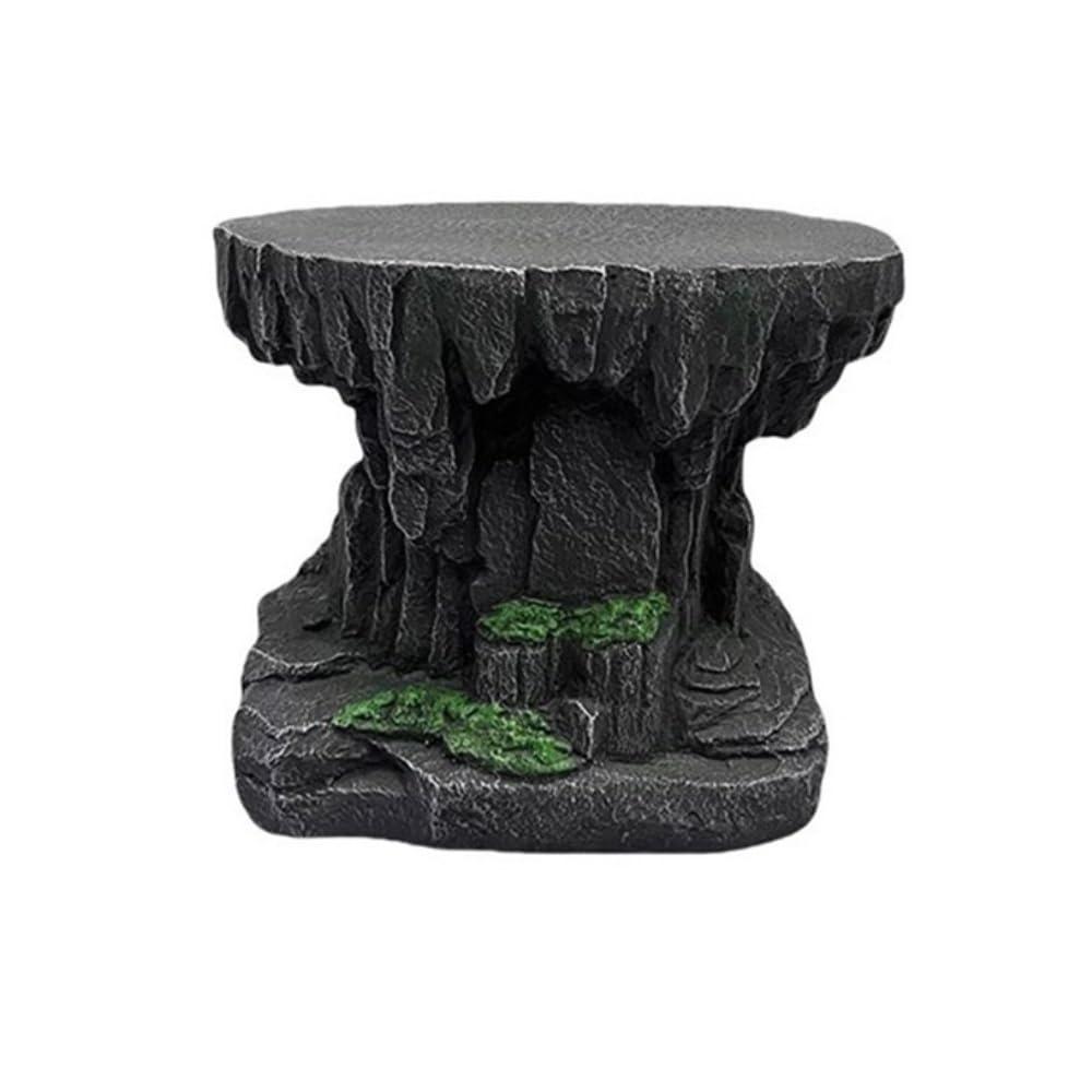 birene Vase Stand Imitate Rocks Bonsai Display Stand, Home Gardening for Resin Ornament Base