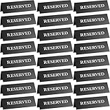 Reserved Table Signs Plastic Reservated Signs Guest Reservation Table Zelte Black Background Reservated Seat Signs Reserve Signs for Wedding Restaurant Birthday Party Chairs (24)