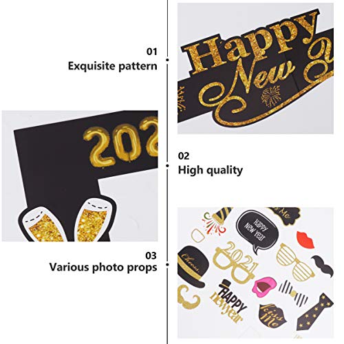 KESYOO 15 peças 2021 ano novo kit de acessórios para cabine fotográfica porta-retratos armação Ano n