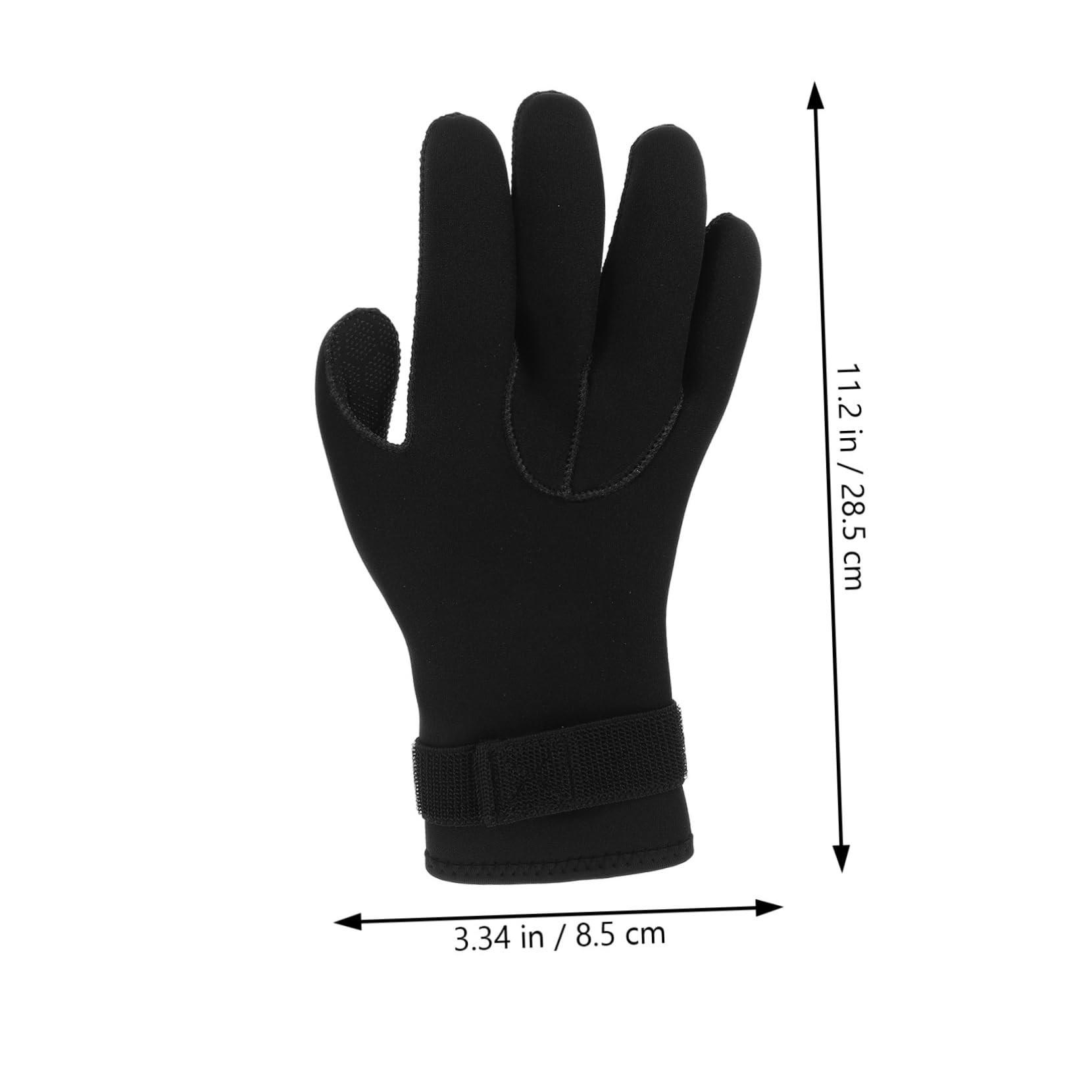 Mikinona 1Pair Diving Gloves for Water Sports Scratch Warm Neoprene Mittens XL Black for Snorkeling Kayaking Canoeing Fishing Activities