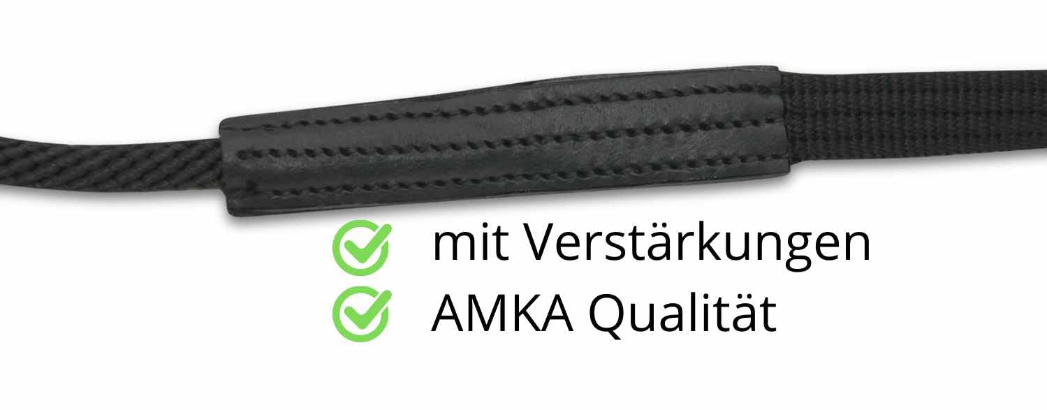AMKA Doppellonge, schwarz Doppel Longe Longierleine 14 Meter