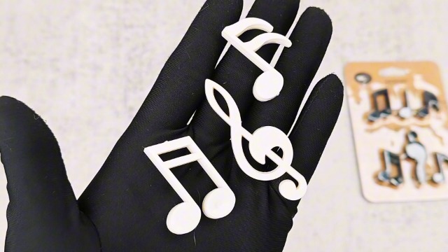 Set de 12 imanes decorativos con notas musicales para nevera miniatura 7