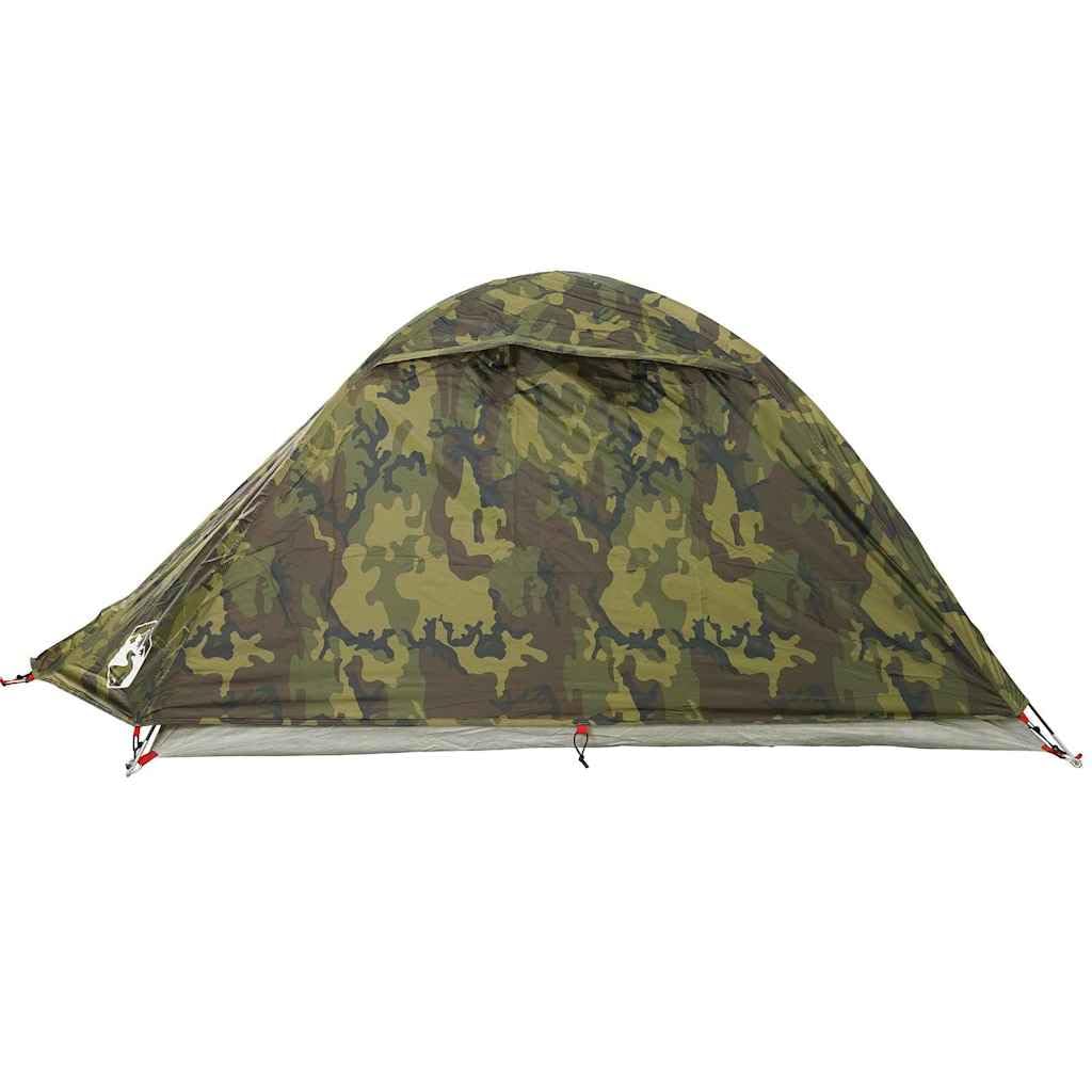 Tienda de campaña para personas con cúpula verde oliva impermeable con toldo extraíble, conexión E, ligera, xx cm, incluye bolsa de transporte, ideal para vivac y camping