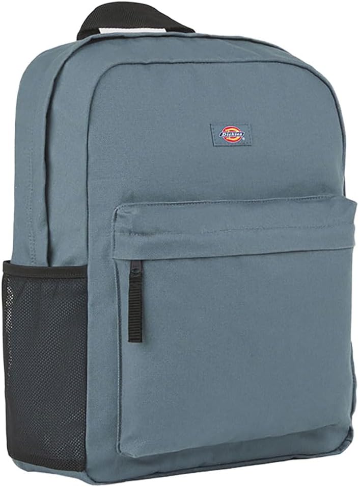 Mid Blue Canvas Backpack with Adjustable Straps by Dickies