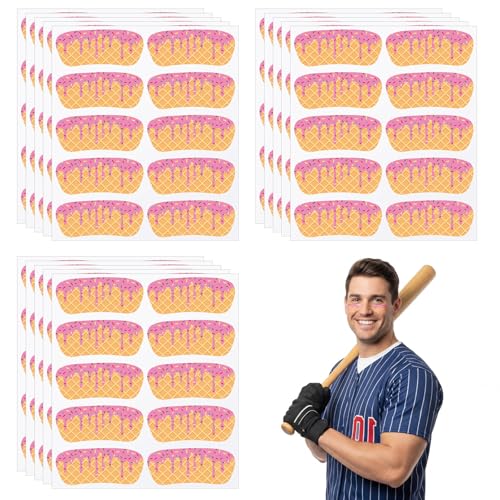 Autocollants noirs pour yeux de baseball et football pour assortir votre tenue de match