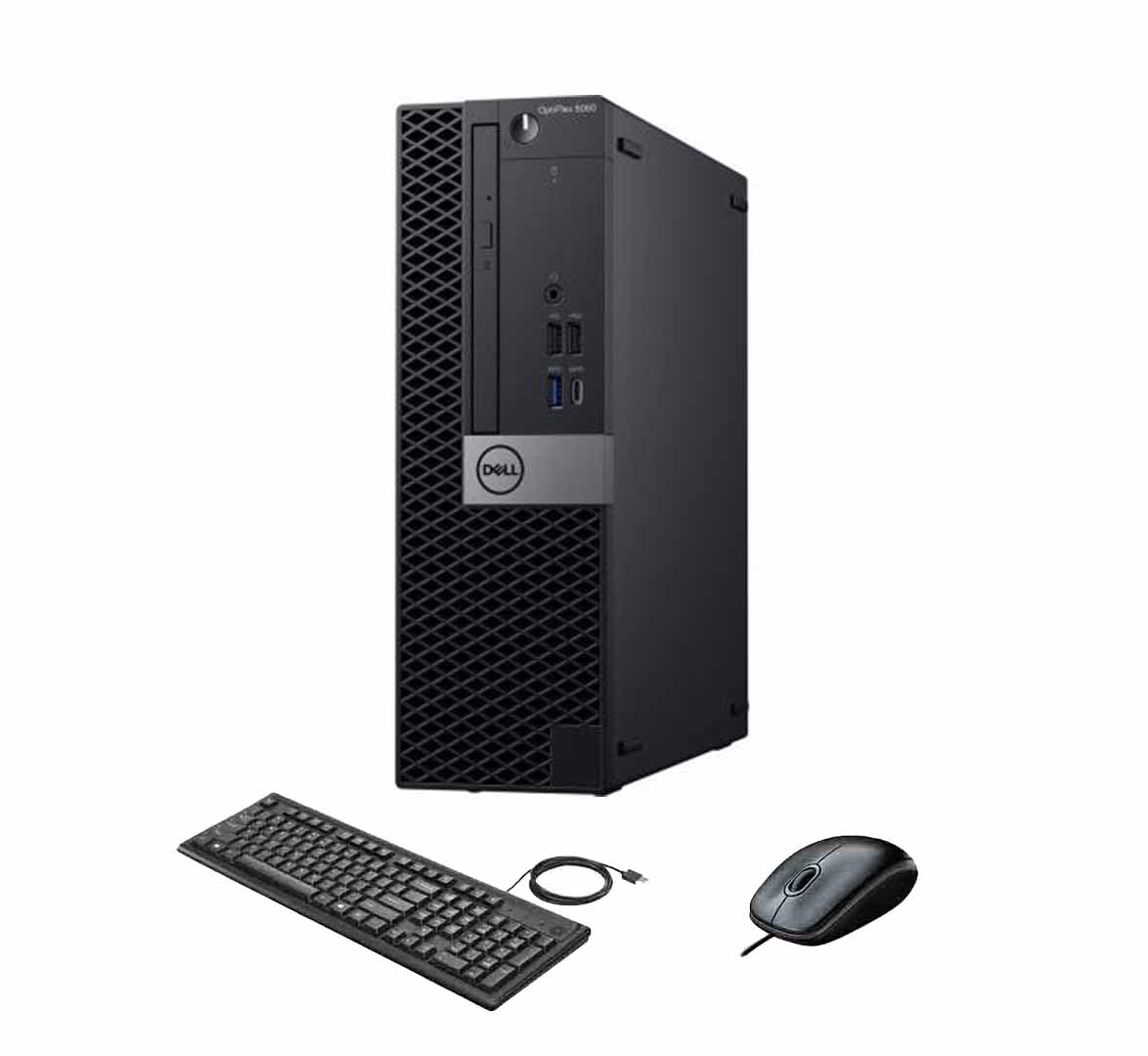 Dell Optiplex 5060 SFF - Ordenador de sobremesa (Intel Core i5-8500, 16 GB de RAM, 512 GB SSD, WiFi, Bluetooth, teclado QWERTY de EE.UU., Windows 11 Pro (reacondicionado)
