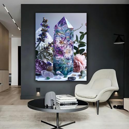 Impression sur toile fleurs décoration murale salon moderne 60x80cm