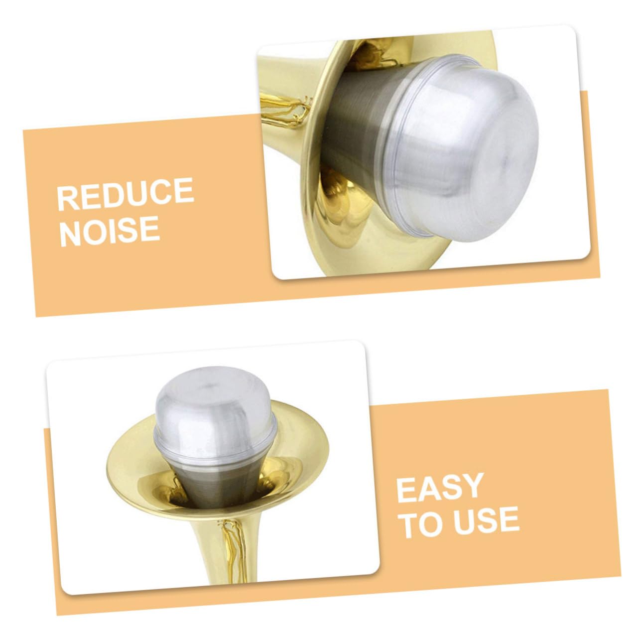 BESTonZON 3 Pezzi Silenziatore Trombone Pratica Strumento Musicale Muto Accessorio Tromba Per Principianti Parti Di Tromba Mute Pratica Tromba Mute Tromba Dritto Muto Con Tromba