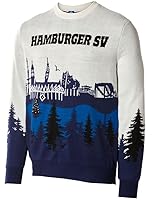 Hamburger SV HSV Ugly Christmas Sweater ** Skyline ** 2025 (DE/NL/SE/PL, Alphanumerisch, XXL, Regular, Regular, Blau-weiß-schwarz)