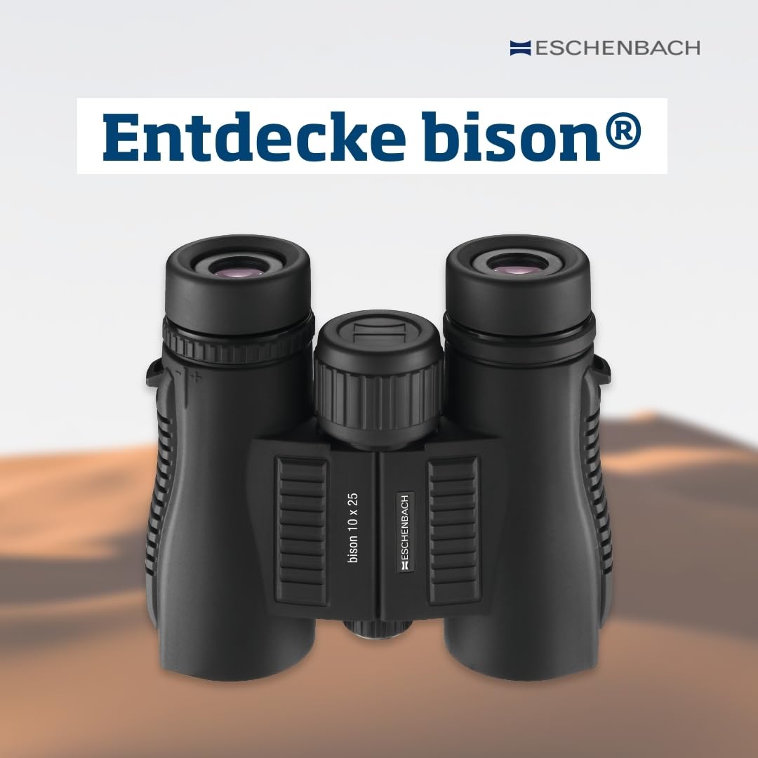 Eschenbach Optik Bison 10x25 Kompaktfernglas | Kompaktes und robustes Outdoor-Fernglas mit brillanter Abbildung für Reisen, Natur und aktive Freizeit