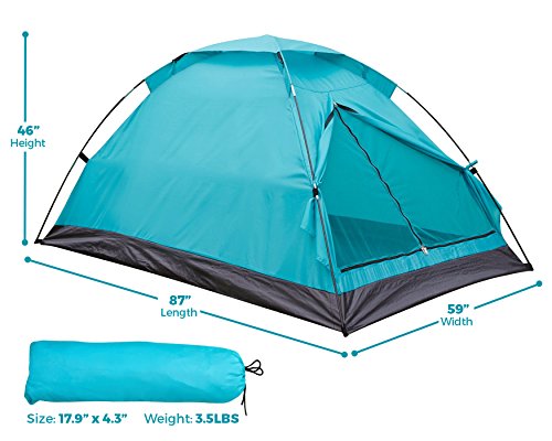 Alvantor Camping Tents Outdoor Travelite Backpacking Light-Weight Family Dome Tent 2 Person 2 Season Hiking Fishing Instant Portable Shelter Gift Easy Set-Up 86"*59"*46" #TOP3