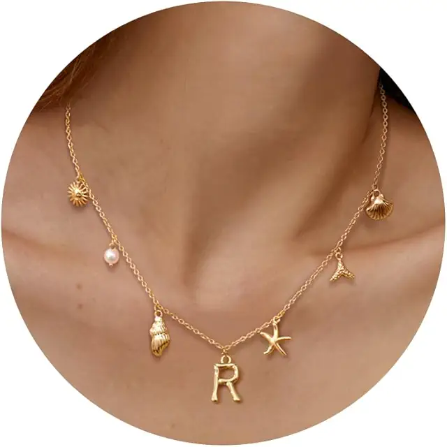 Collier avec prénom Bubble plaqué or 14K pour femmes, cadeaux personnalisés