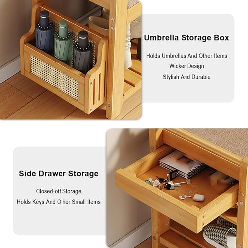 Banc a chaussures gain de place avec coussin de rangement