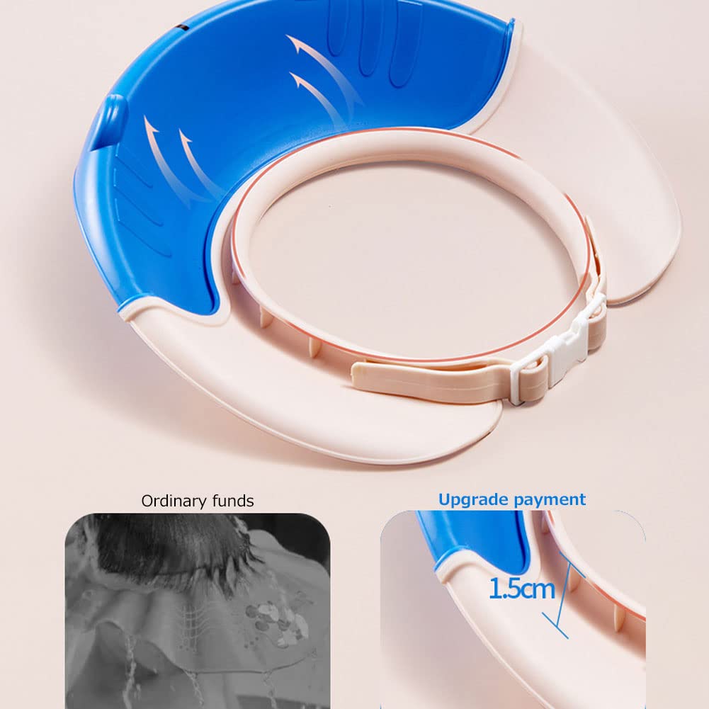 Surakey Baby Hair Washing Baby Shower Cap Adjustable Tiger Crown Guard Bath Shield Visor Hat Eyes Ears Head Protection Waterproof Bath Shampoo Cap for Kids Toddler (Green)