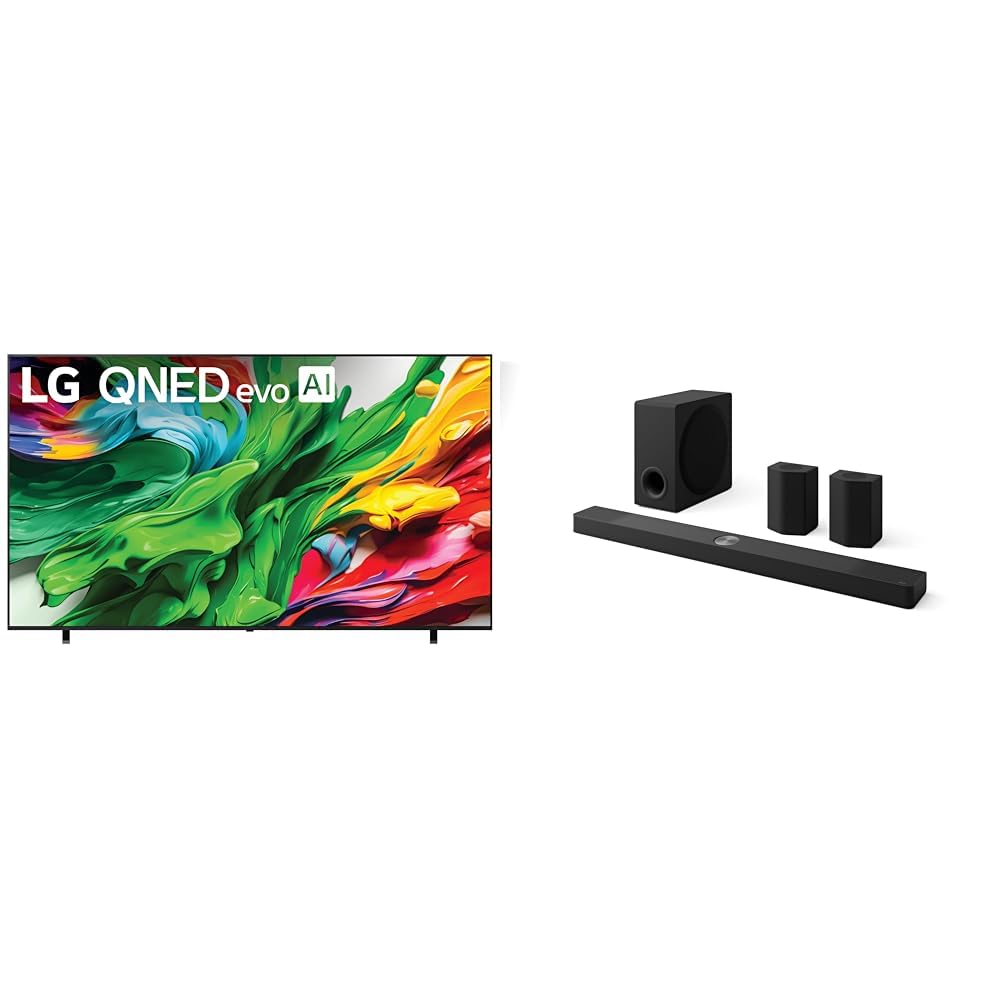 LG 100 QNED85A 4K Smart TV 9 1 5-Ch S95TR Soundbar with Dolby Atmos DTS X Wireless Speakers