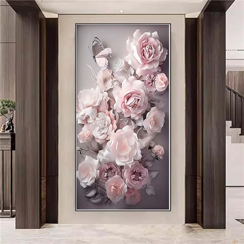 Diamond painting fleur de papillon pour sublimer la décoration murale de votre salon