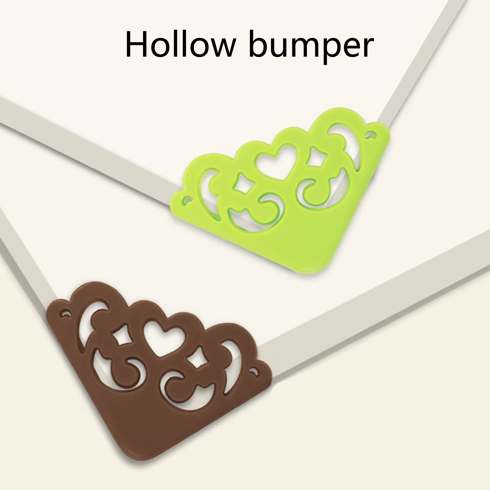 XUYUH 4Pcs Hollow Out Flower Pattern Soft Baby Safe Corner Protector Baby Table Desk Corner Guard Children Safety Guards, Black