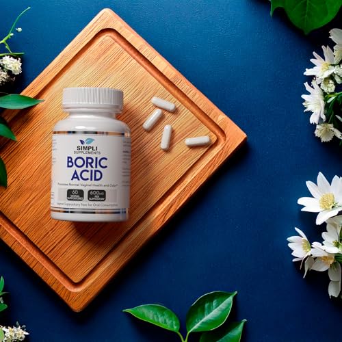 60 boric acid suppositories for women  bv treatment for women  ph balance pills  vaginal care  bacterial vaginosis treatment boric acid 600mg