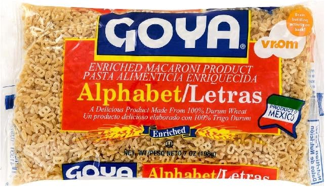 Goya Alphabet Pasta, (Letras) - 7 oz. - 5 Pack