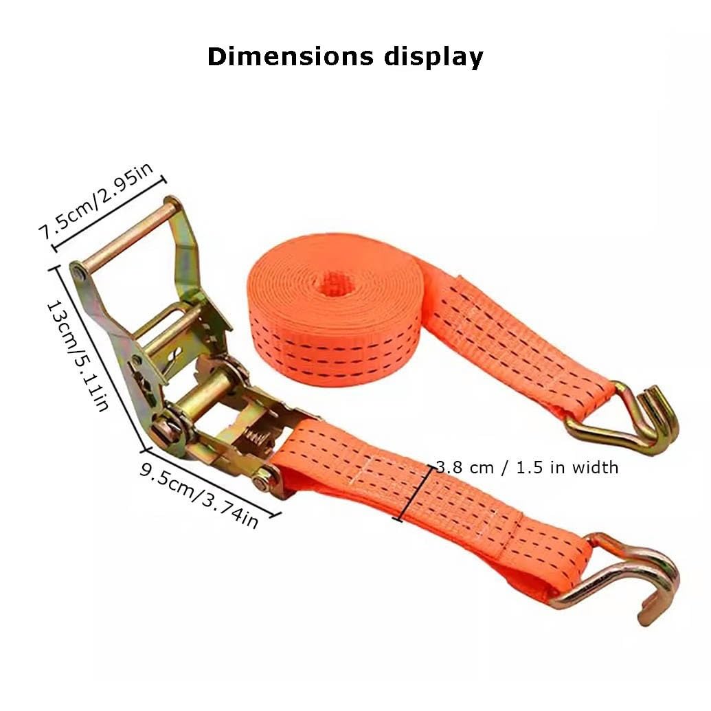 4 Stück Spanngurte Mit Ratsche Und Haken 4 Teilig Ratschengurte 50mm 5 T Zurrgurte Wetterfest & Robust 3000kg 5m Können Sie Die Ladung Sicher Binden Und Transportieren(A,5cmx10m/1.96x393in)