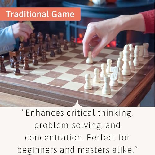 Jaques of London Large Chess Sets | 15" Chess Board | Premium Wooden Set For Adults Luxury | Chess Set For Adults with Staunton Chess Pieces | Since 1795… - Image 5