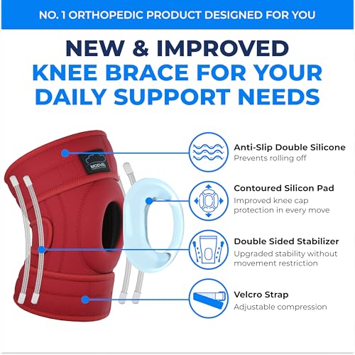 Image of Modvel ELITE Knee Brace for Men & Women - Patella Gel Pads & Side Stabilizers for ACL, Meniscus Tear, Arthritis & Injury Recovery - Maximum Support for Running, Sports & Joint Pain Relief