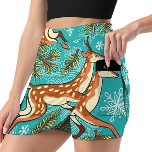 Jupe short de golf et tennis Feuilles D'élan pour vos sessions de running estivales