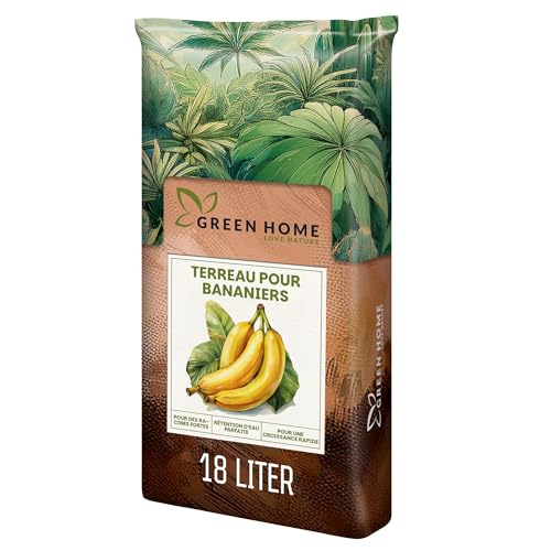 Green Home Terre pour Bananier 18L – Substrat Premium pour Bananier & Plantes Tropicales | Terreau Riche en Nutriments avec Engrais à Libération Lente |...