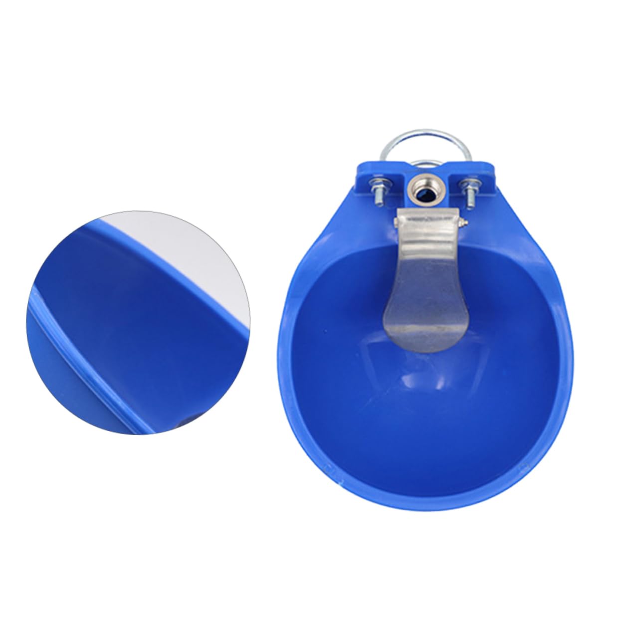 Abbeveratoio Automatico per Animali in Plastica Blu, Grande | Livello Acqua Stabile, Facile da Usare e Lavare, per Capre e Cavalli in Fattoria