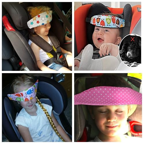 Image of Baby Car Seat Headrest, Toddler Neck Pillow for Car Seat & Stroller - Infant Head Band Strap for Sleeping Kids, Children, and Toddlers